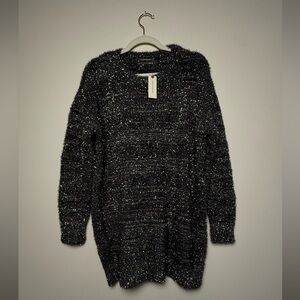 Anthropologie Grey Textured Sweater Dress